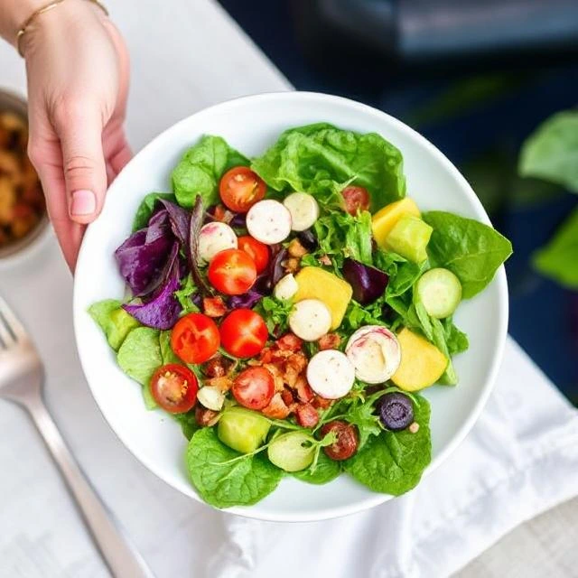 "Meal-prepped mason jar salads layered with purple cabbage, carrots, grilled chicken, and pumpkin seeds for a grab-and-go lunch."