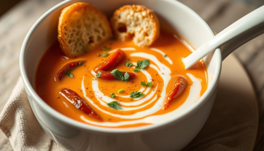 Creamy Roasted Red Pepper Soup