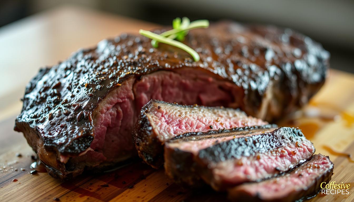 Entrecote with coffee rub