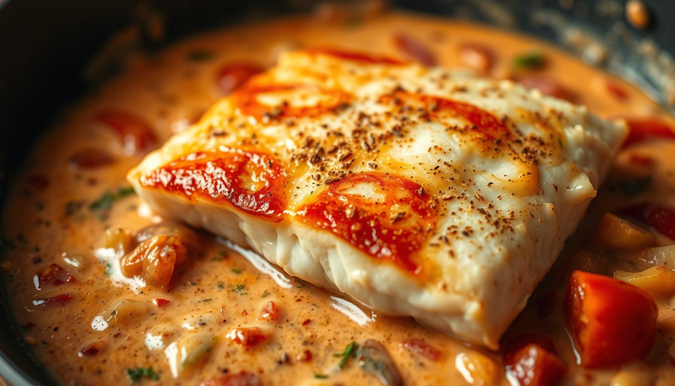 Red Snapper with Creamy Creole Sauce