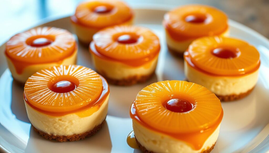 Mini Pineapple Upside-Down Cheesecakes