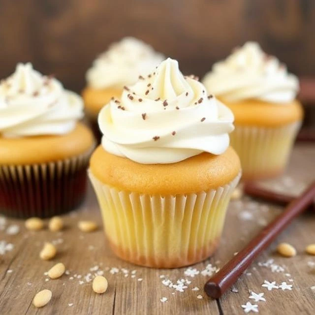 "Festive Harry Potter Butterbeer cupcakes: moist butterscotch sponge, silky frosting, and edible glitter, paired with a guide for recipes, pro tips, and enchanted flavor adaptations."