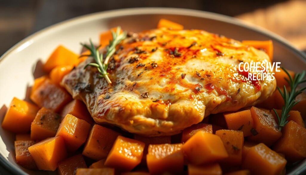 chicken and butternut squash bake